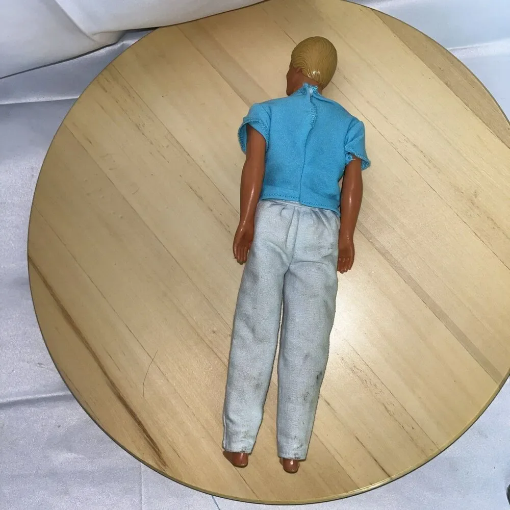 Ken Doll (Barbie) Molded Blonde Hair Blue Eyes 1968 Body/1983 head Vintage